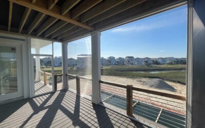 A beautiful fixed coastal screen system at a home in the Carolinas