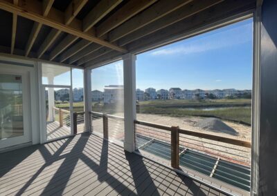 A beautiful fixed coastal screen system at a home in the Carolinas
